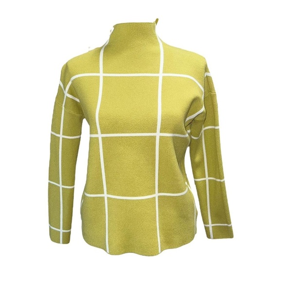 Tahari Cowl Neck Sweater with Geometric Design - Picture 1 of 5